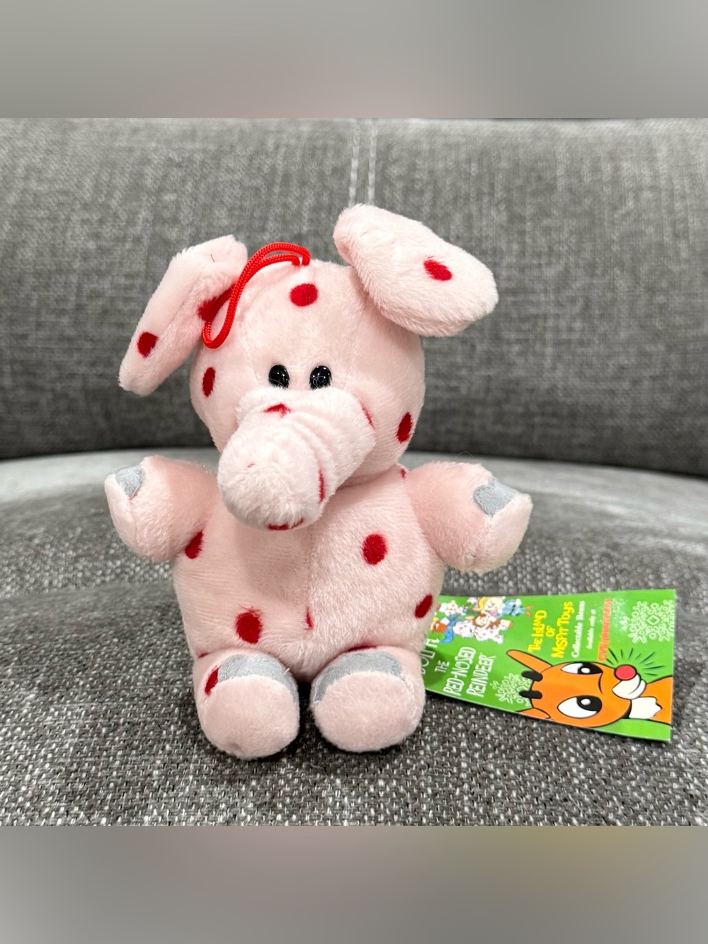 VTG 1998 Stuffins Rudolph: Spotted Elephant Bean Plushie 7” CVS Exclusive RARE